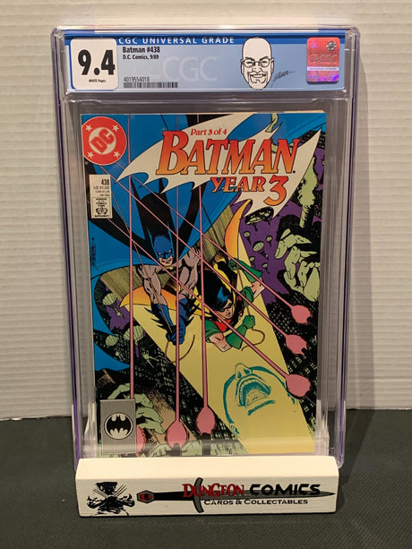 Batman # 438 CGC 9.4 DC 1989 George Perez Cover Custom Label [GC12]