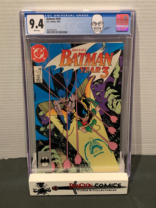 Batman # 438 CGC 9.4 DC 1989 George Perez Cover Custom Label [GC12]