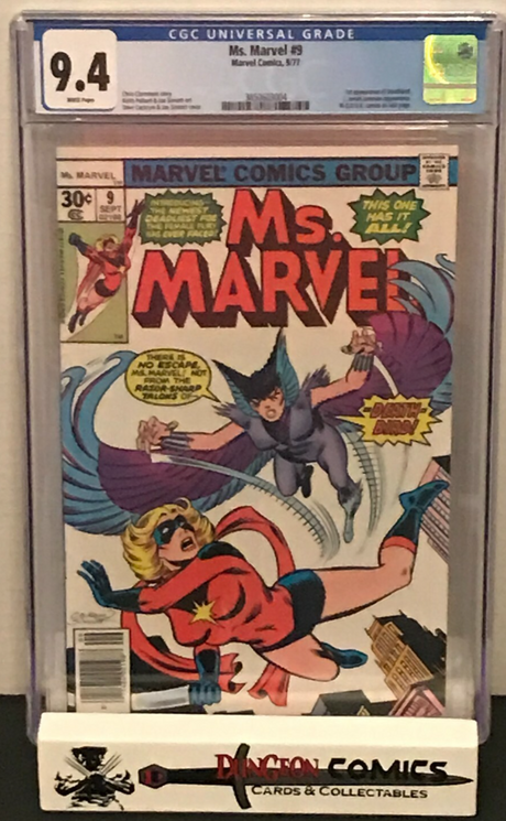 Ms. Marvel # 9 CGC 9.4 White Pages 1st App of Deathbird Claremont Marvel [CR]