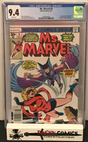 Ms. Marvel # 9 CGC 9.4 White Pages 1st App of Deathbird Claremont Marvel [CR]