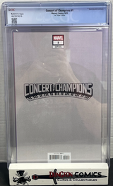 Concert Of Champions # 1 Jeehyung Lee Virgin 1:100 Cover CGC 9.8 Marvel [CR]