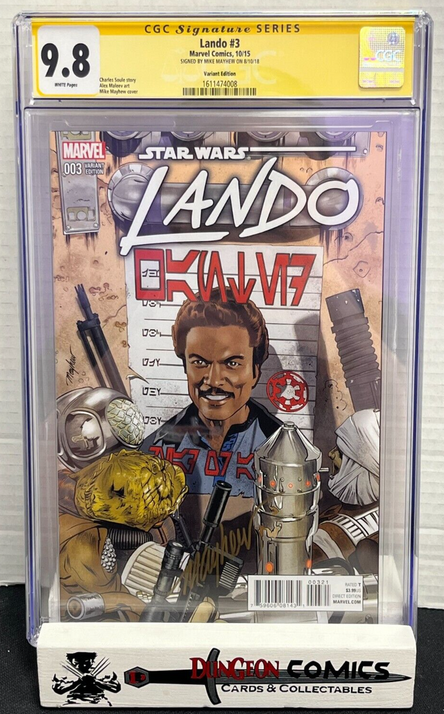 Star Wars Lando # 3 Mike Mayhew Variant Cover CGC 9.8 2015 SS Mayhew [GC19]