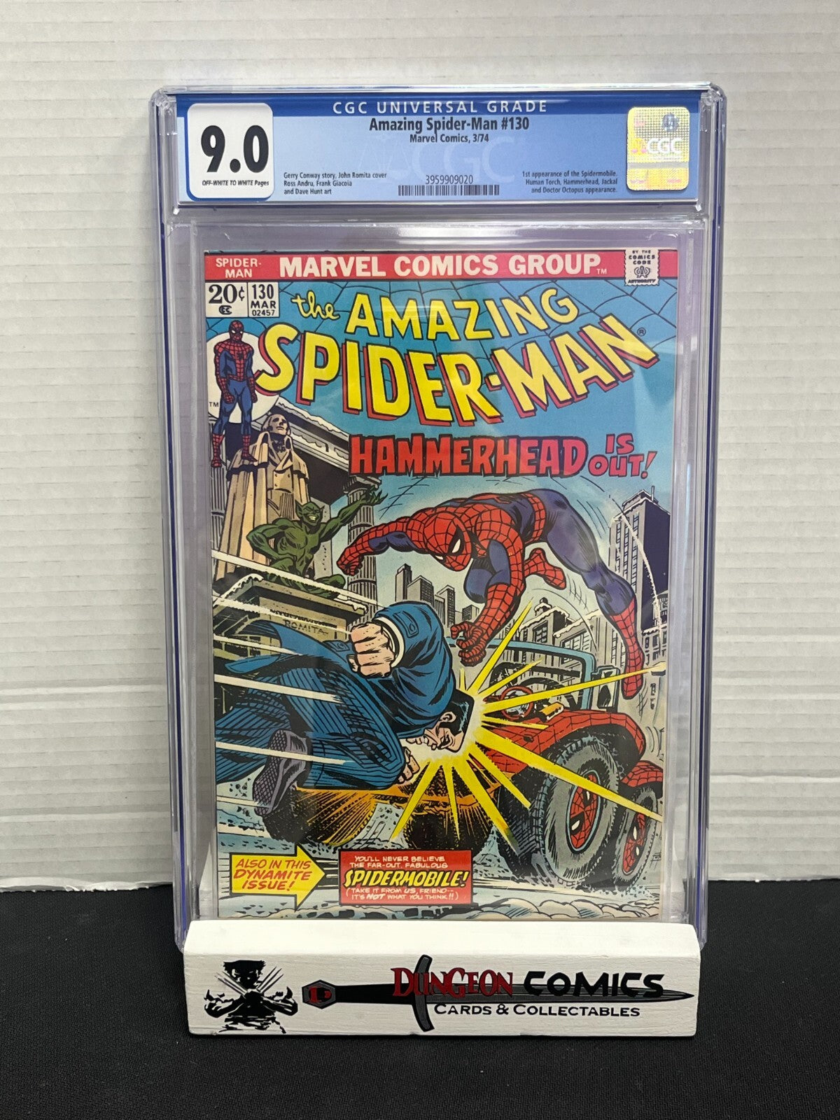 Amazing Spider-Man # 130 CGC 9.0 - 1st App of the Spidermobile Marvel 1974 [EM2]