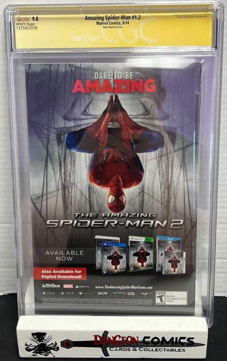 The Amazing Spider-Man # 1.2 Ross 1:200 CGC 9.8 2014 SS Stan Lee [GC18]