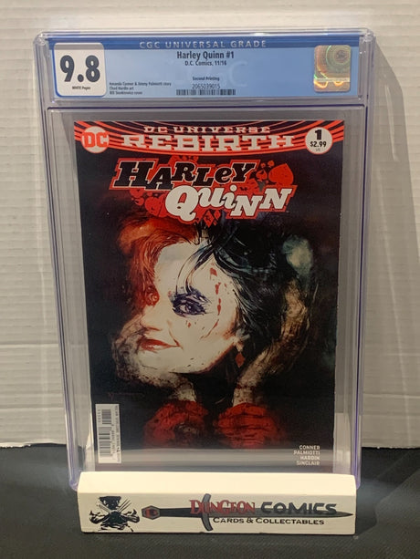 Harley Quinn # 1 CGC 9.8 Sienkiewicz Variant 2nd Printing DC 2016 [GC41]