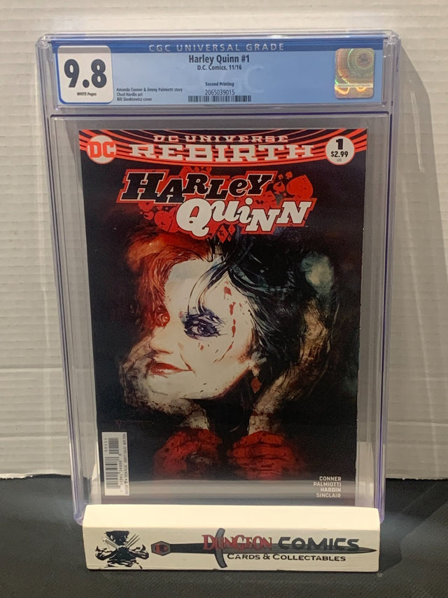 Harley Quinn # 1 CGC 9.8 Sienkiewicz Variant 2nd Printing DC 2016 [GC41]