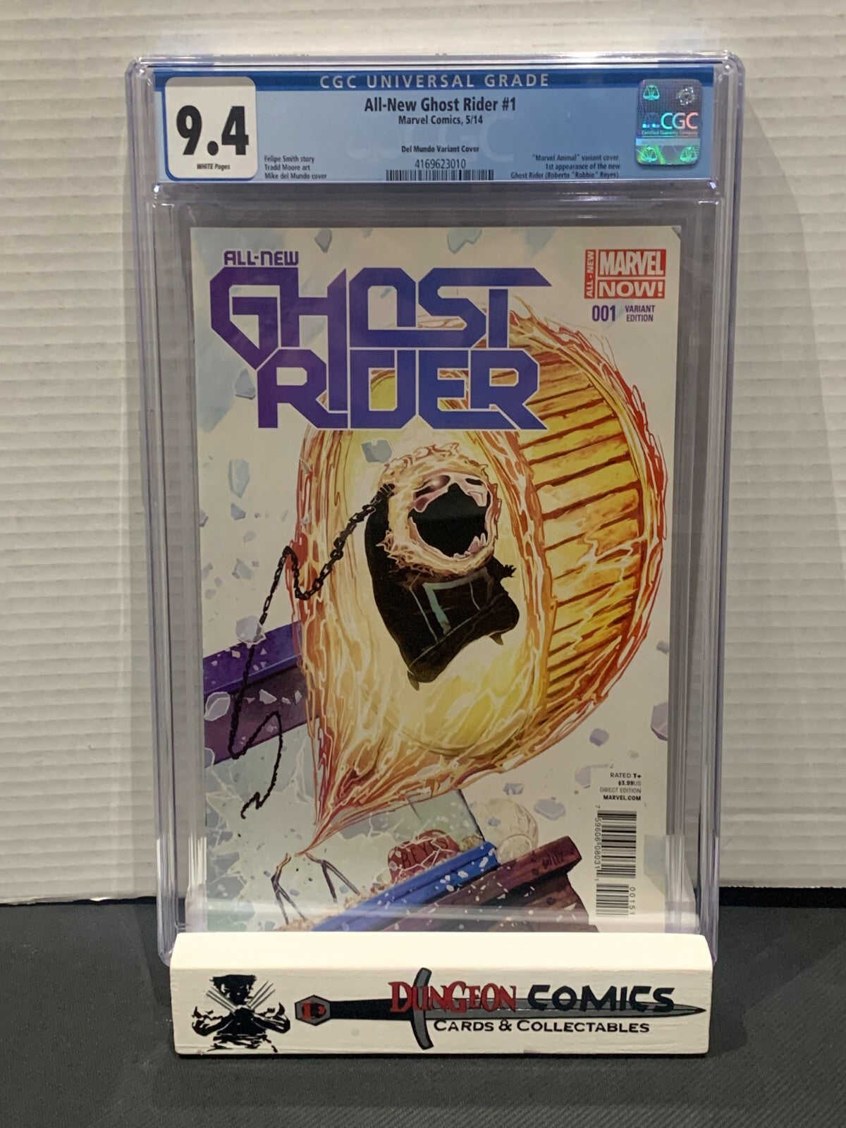 All-New Ghost Rider # 1 CGC 9.4 Del Mundo Variant 1st Robbie Reyes 2014 [GC-20]