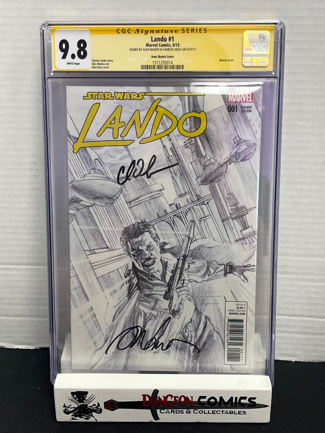 Star Wars Lando # 1 Ross Sketch Cover CGC 9.8 2015 SS Soule & Maleev [GC34]