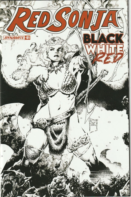 Red Sonja Black White Red # 1 Tan 1:10 Variant NM Dynamite [A2]