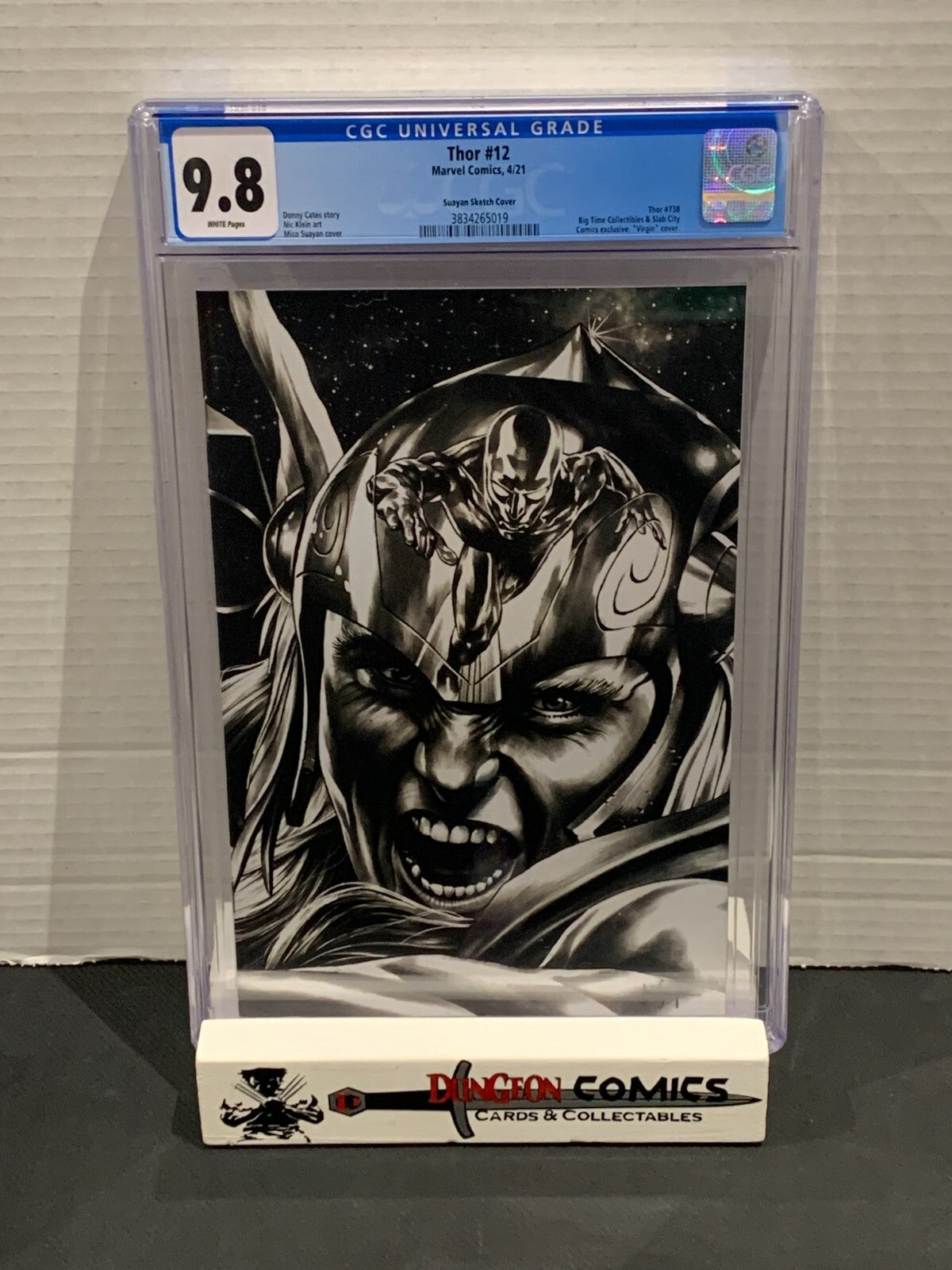 Thor # 12 Mico Suayan Sketch Virgin Cover Slab City Exclusive CGC 9.8 [GC33]