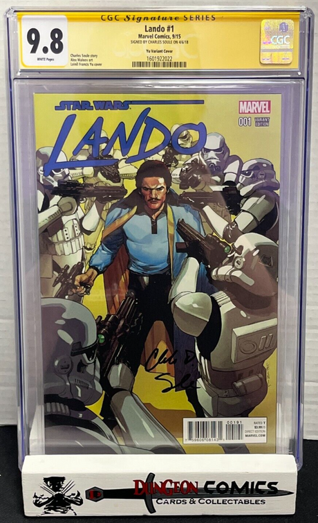 Star Wars Lando # 1 Yu Variant Cover CGC 9.8 2015 SS Charles Soule [GC19]
