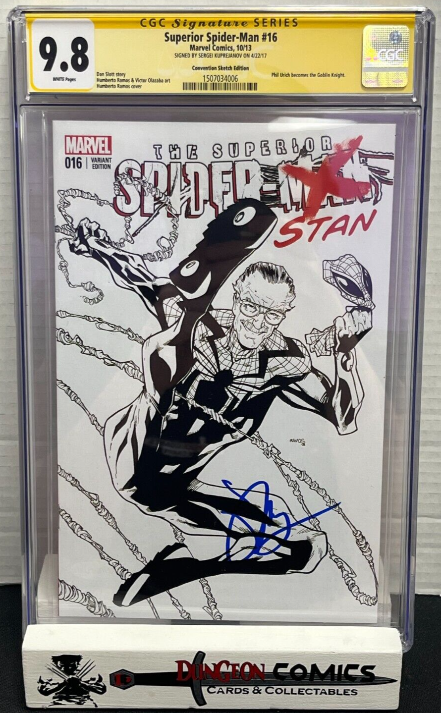 Superior Spider-Man # 16 Stan Convention Sketch Edition CGC 9.8 2013 SS [GC14]