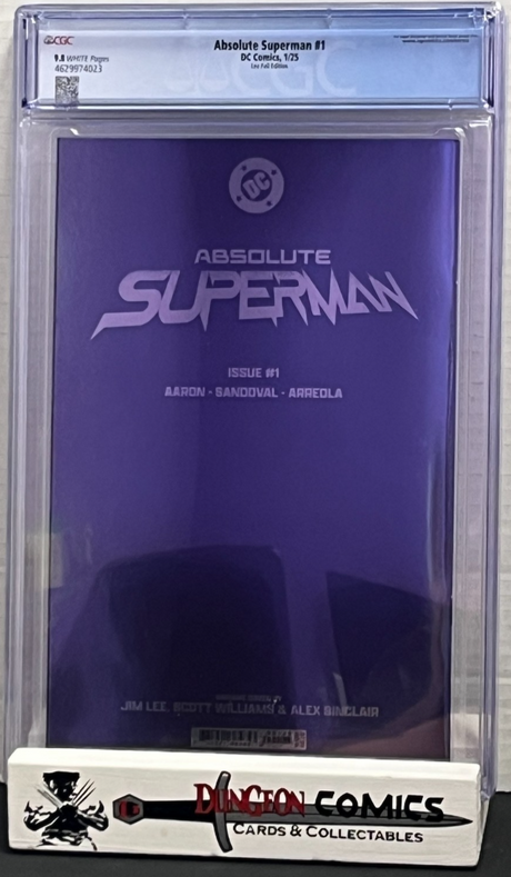 Absolute Superman # 1 Jim Lee Foil Variant Cover CGC 9.8 DC Comics [CR]