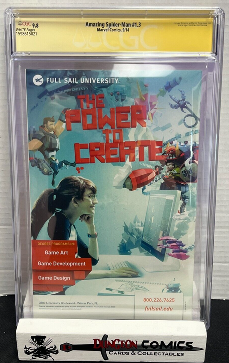 The Amazing Spider-Man # 1.3 Variant Cover CGC 9.8 2014 SS Ramon Perez [GC18]