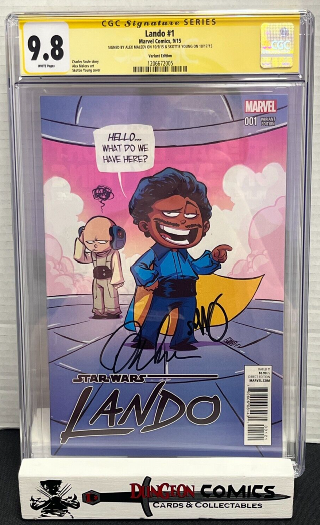 Star Wars Lando # 1 Skottie Young Variant CGC 9.8 2015 SS Young & Maleev [GC32]