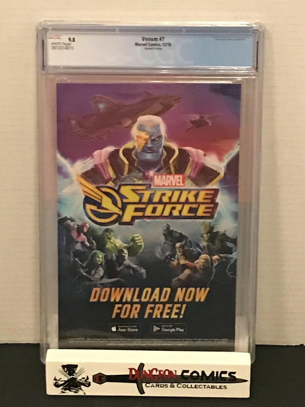 Venom # 7 2nd Print CGC 9.8 1st Cameo App of Dylan Brock Cates Stegman 