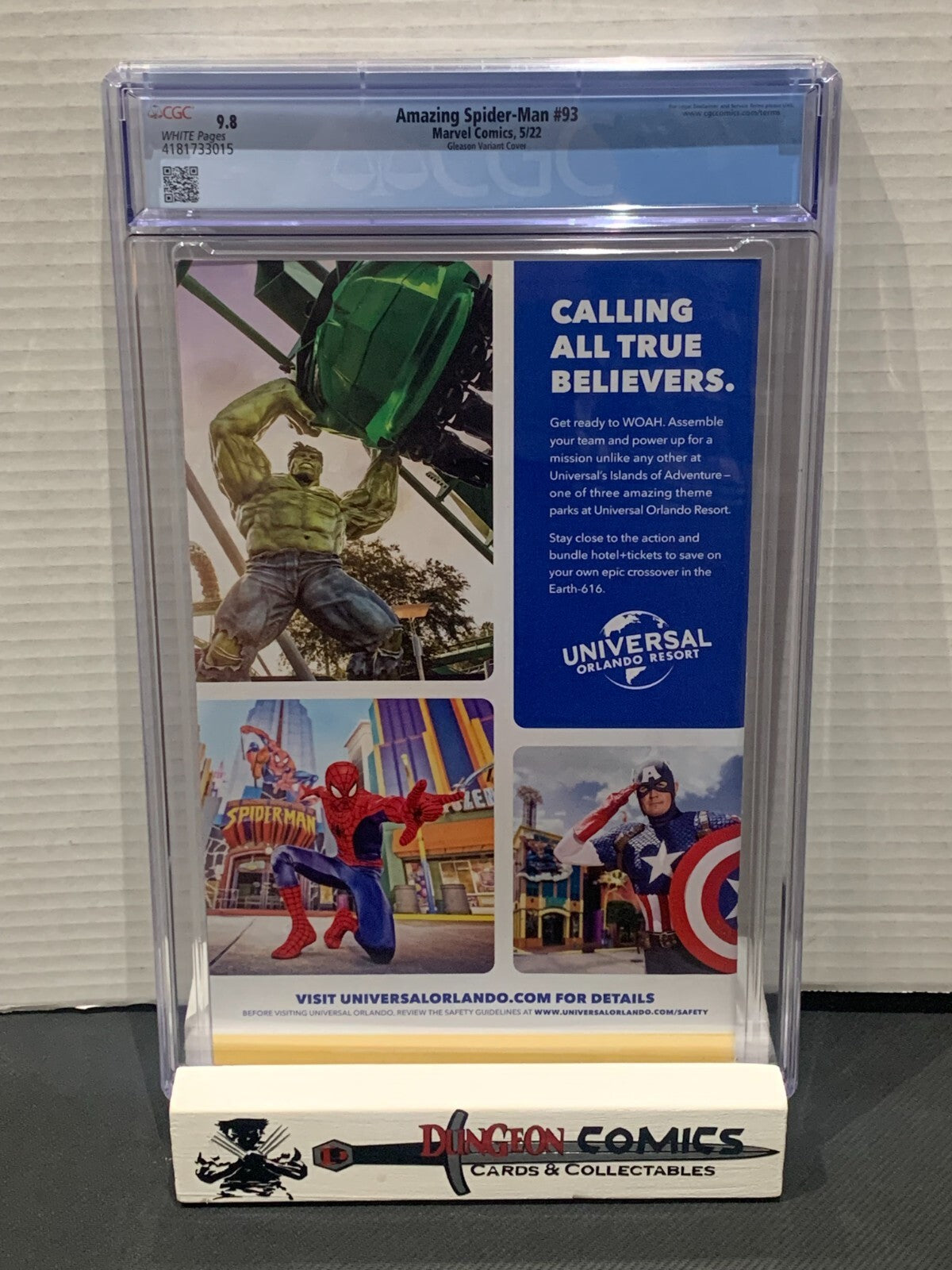 Amazing Spider-Man # 93 CGC 9.8 Gleason Variant - Ben Reilly Becomes Chasm 2022