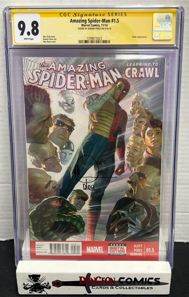The Amazing Spider-Man # 1.5 Cover A CGC 9.8 2014 SS Ramon Perez [GC18]