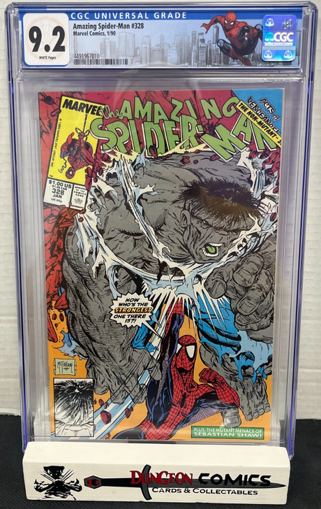 The Amazing Spider-Man # 328 Cover A CGC 9.2 Marvel 1990 Custom Label [CR]