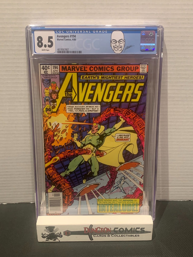 Avengers # 194 CGC 8.5 Marvel 1980 George Perez Custom Label [GC11]