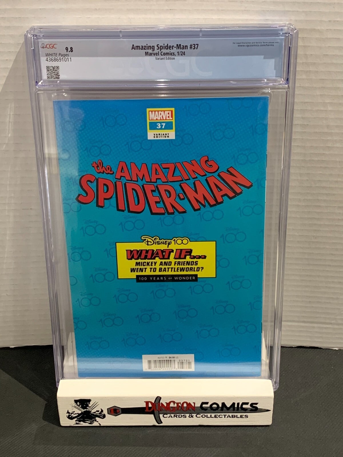 Amazing Spider-Man # 37 CGC 9.8 De Lorenzi DISNEY 100 Variant Cover [GC26]