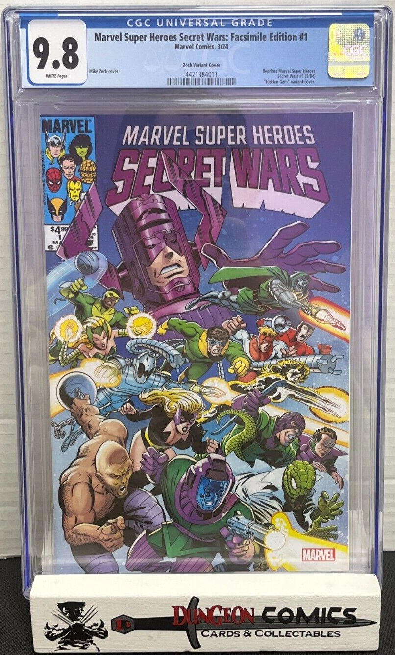 Marvel Super Heroes Secret Wars # 1 Facsimile 1:25 Edition CGC 9.8 2024 [GC26]