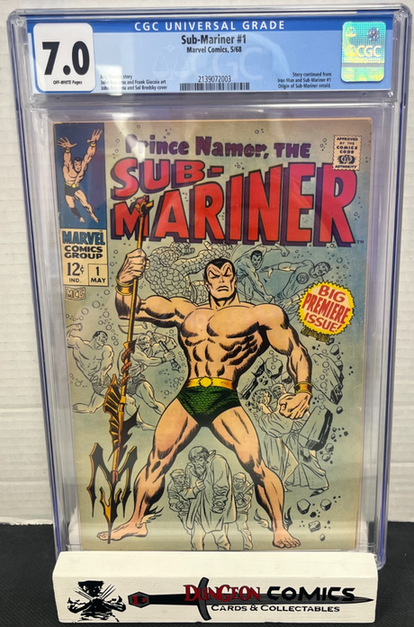 Prince Namor, The Sub-Mariner # 1 CGC 7.0 Marvel 1968 Premiere Issue [CR]