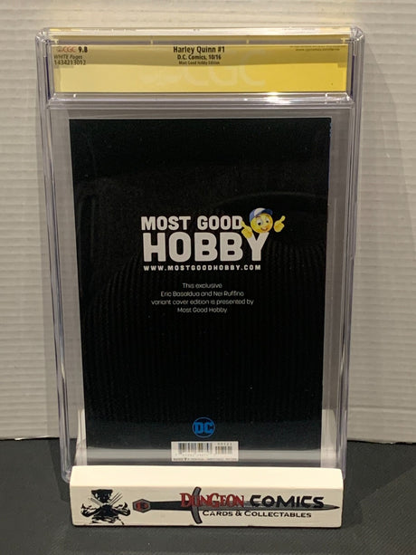 Harley Quinn # 1 CGC 9.8 Most Good Hobby Edition DC 2016 SS Triple Signed [GC42]
