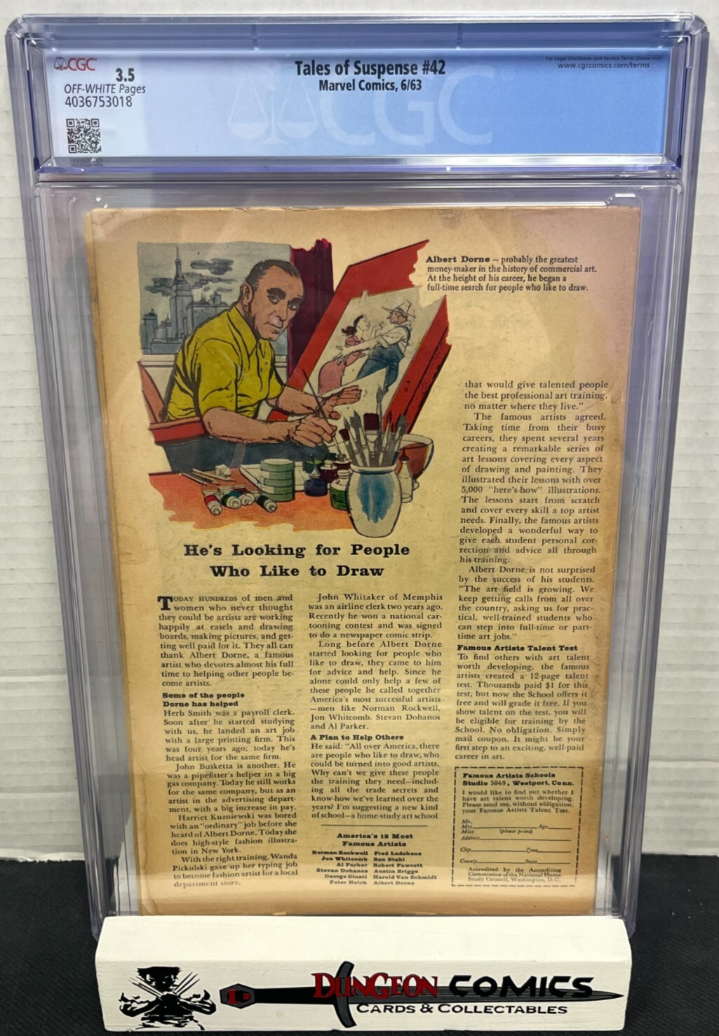 Tales Of Suspense # 42 CGC 3.5 Marvel 1963 4th Appearance Of Iron Man [CR]