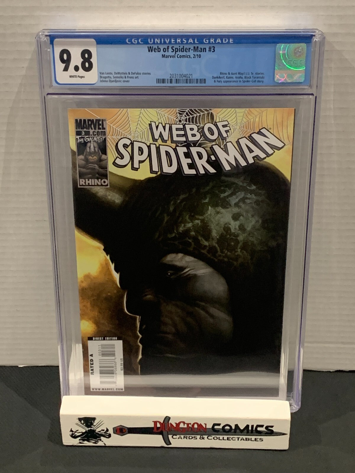 Web Of Spider-Man # 3 CGC 9.8 2010 Rhino Spider-Girl [GC20]
