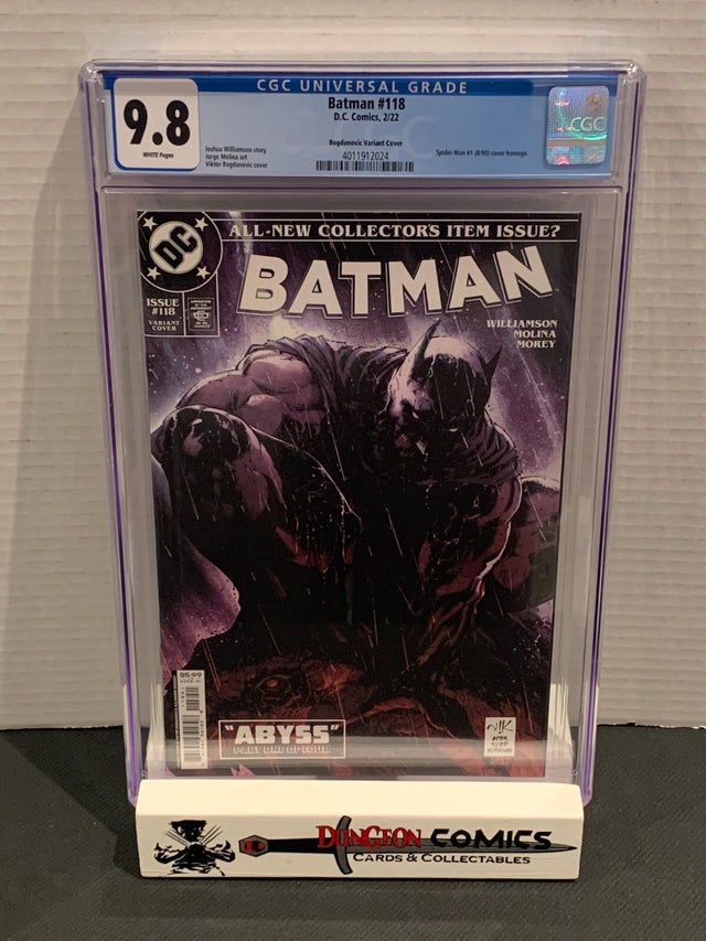 Batman # 118 CGC 9.8 Bogdanovic Variant Mcfarlane Homage DC Comics [CR]