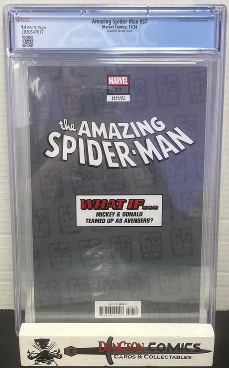 The Amazing Spider-Man # 57 B&W 1:100 Disney Variant CGC 9.6 Marvel 2024 [GC23]
