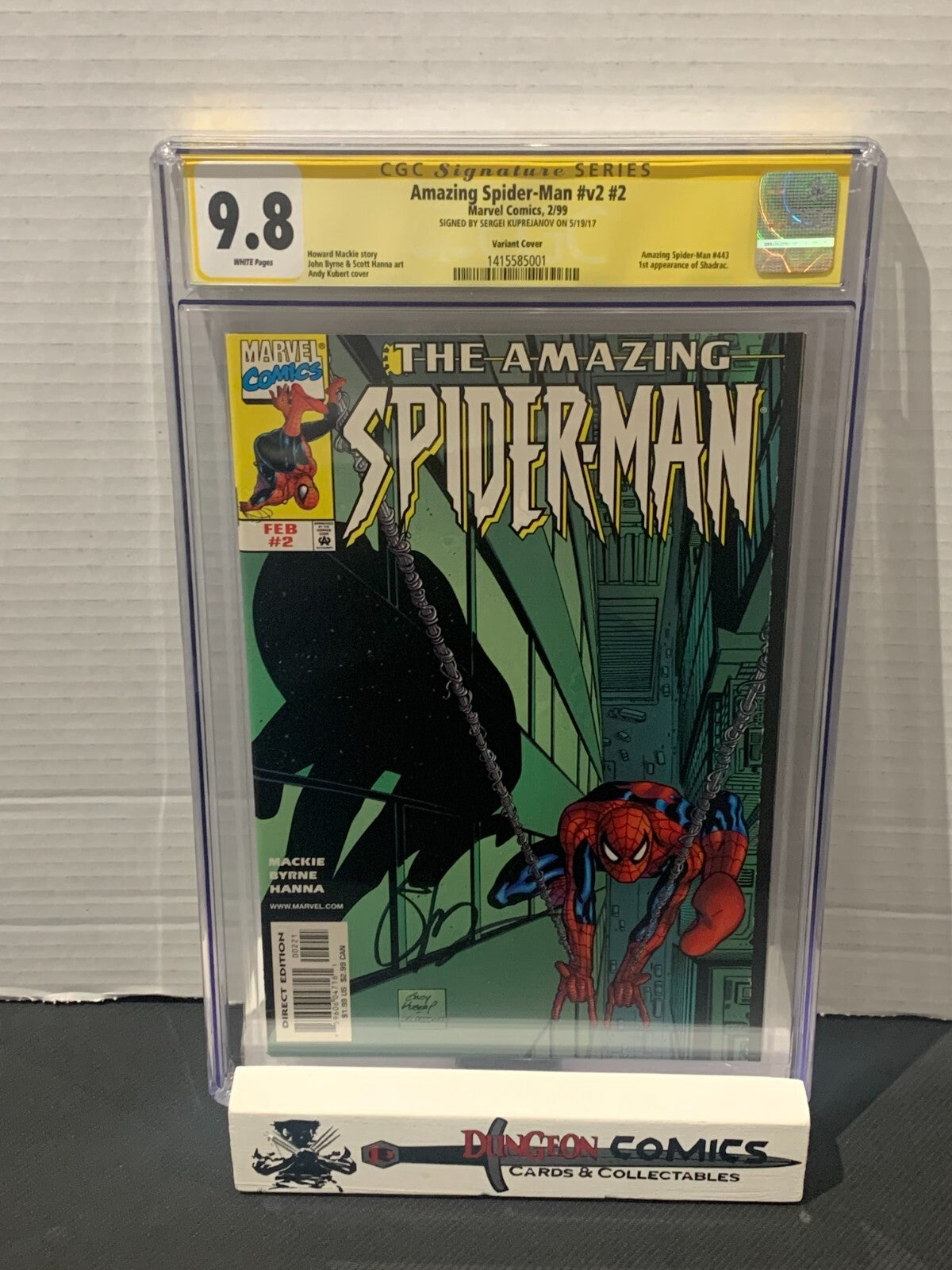 Amazing Spider-Man Vol 2 # 2 Variant CGC 9.8 1999 SS Sergei Kuprejanov [GC40]