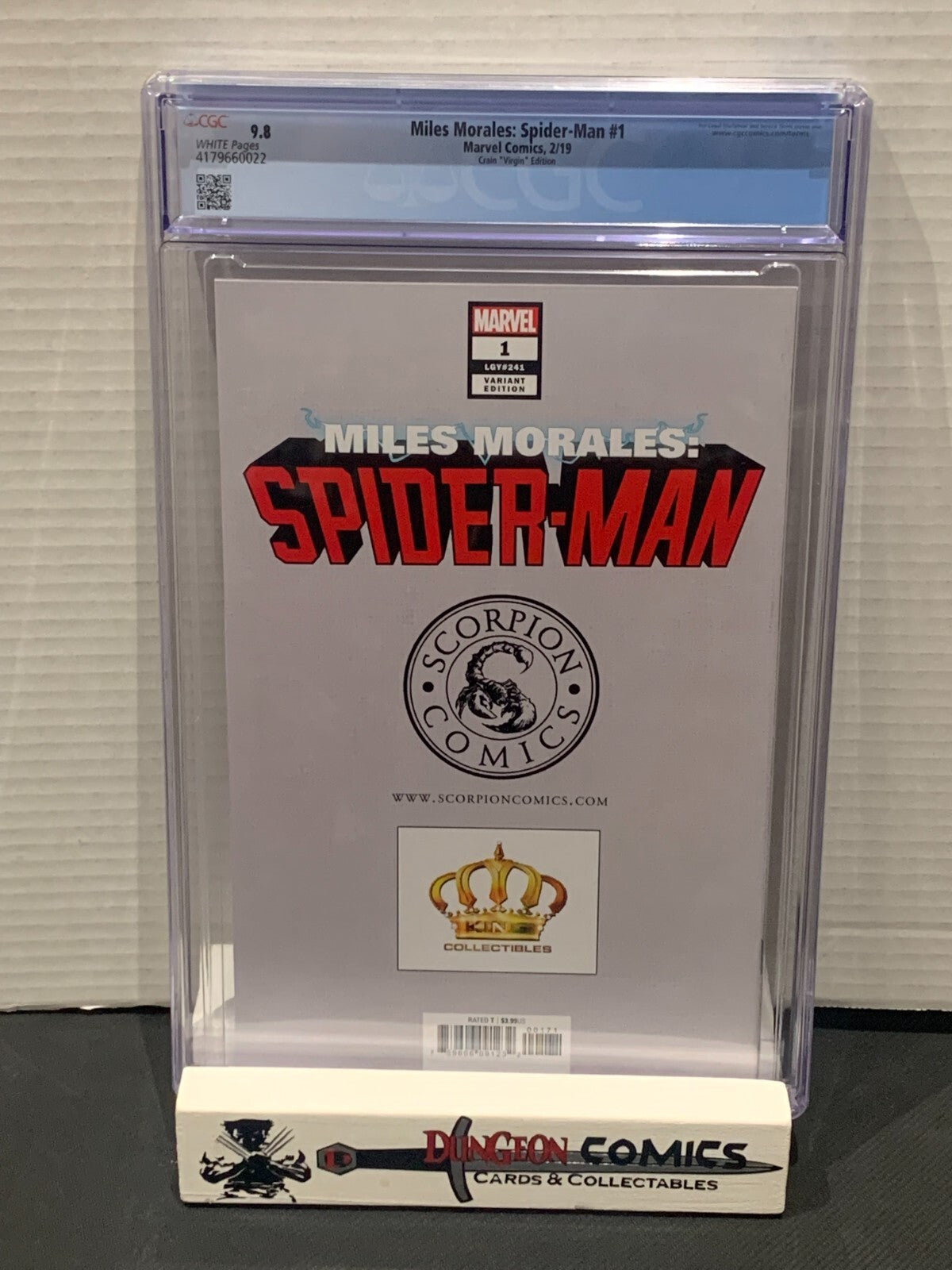 Miles Morales: Spider-Man # 1 CGC 9.8 Scorpion Crain Virgin Variant [GC-21]