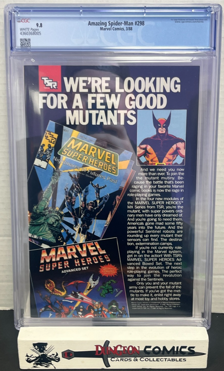 Amazing Spider-Man # 298 CGC 9.8 Marvel 1988 1st App of Eddie Brock [LM]