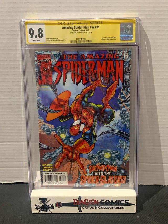 Amazing Spider-Man Vol 2 # 21 Cover A CGC 9.8 2000 SS John Beatty [GC38]
