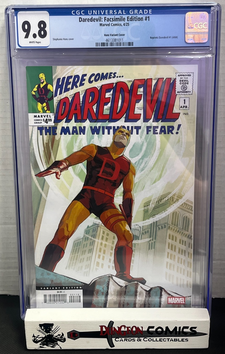Daredevil # 1 Facsimile Edition 1:25 Variant Cover CGC 9.8 2025 [CR]