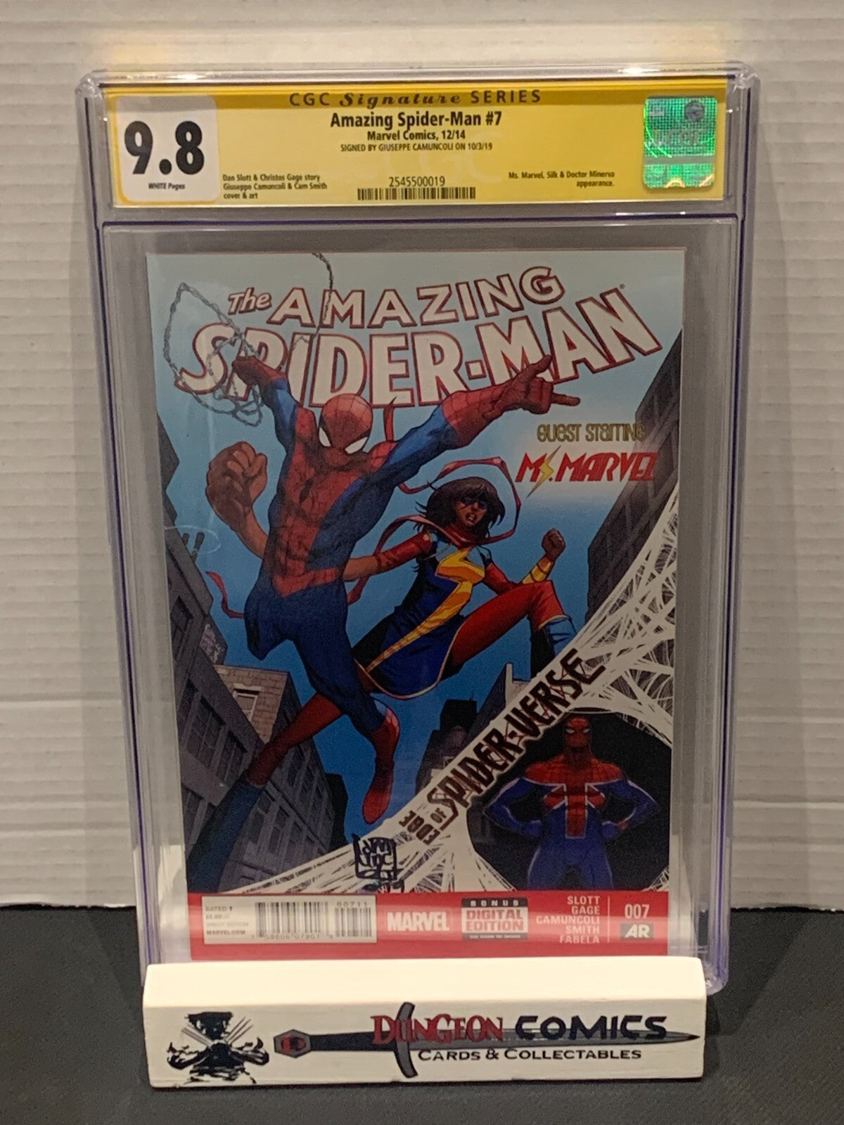 Amazing Spider-Man Vol 3 # 7 Cover A CGC 9.8 2014 SS Giuseppe Camuncoli [GC9]