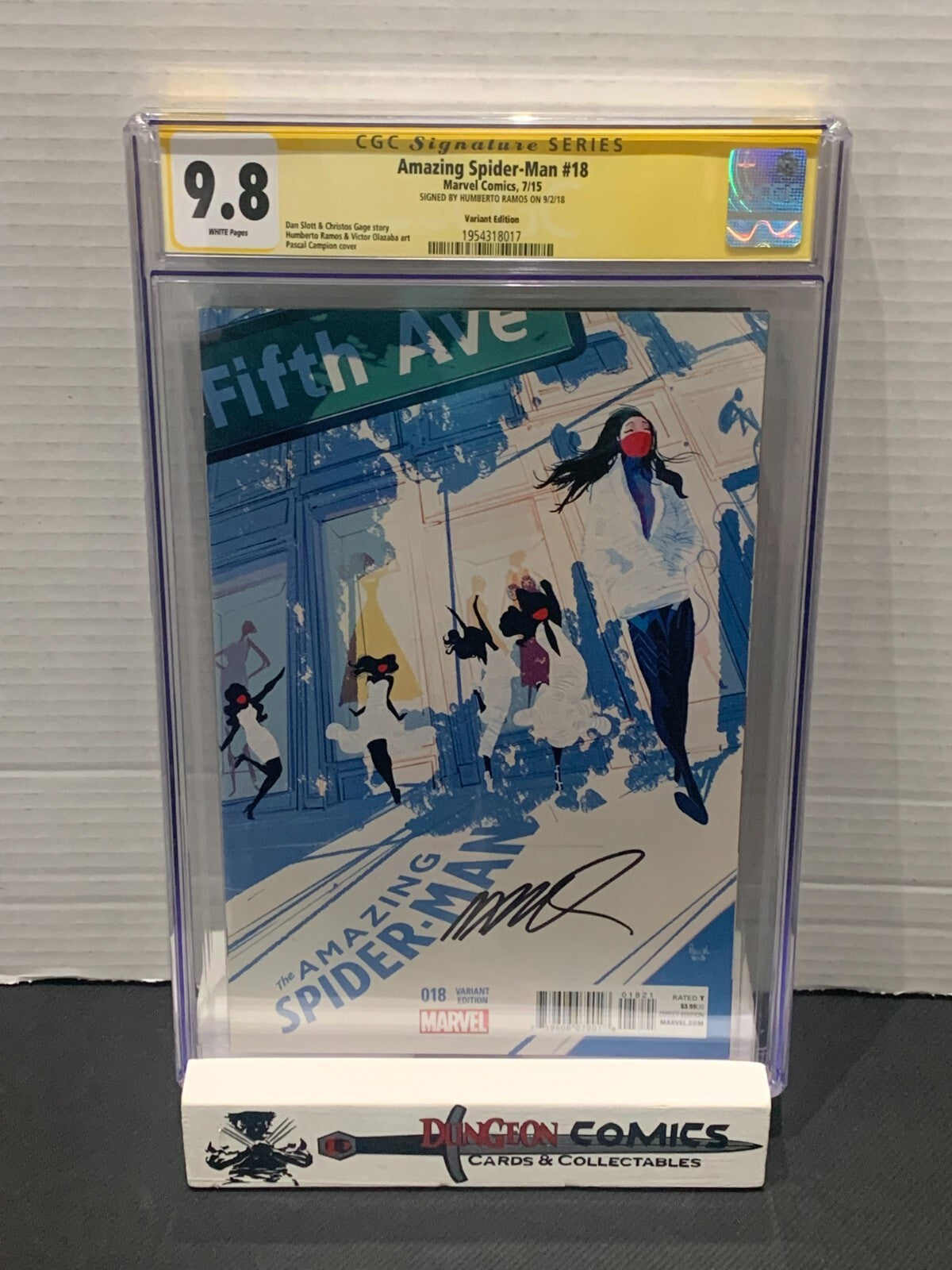 Amazing Spider-Man Vol 3 # 18 Variant Cover CGC 9.8 SS Humberto Ramos [GC39]