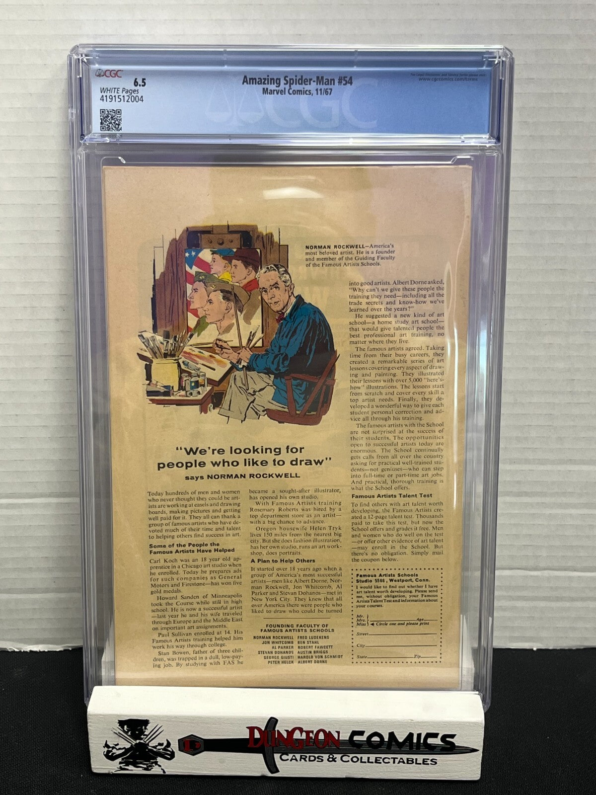 Amazing Spider-Man # 54 CGC 6.5 - Doctor Octopus App Marvel 1967 [EM2]