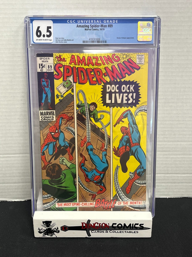 Amazing Spider-Man # 89 CGC 6.5 - Doctor Octopus App Marvel 1970 [EM2]