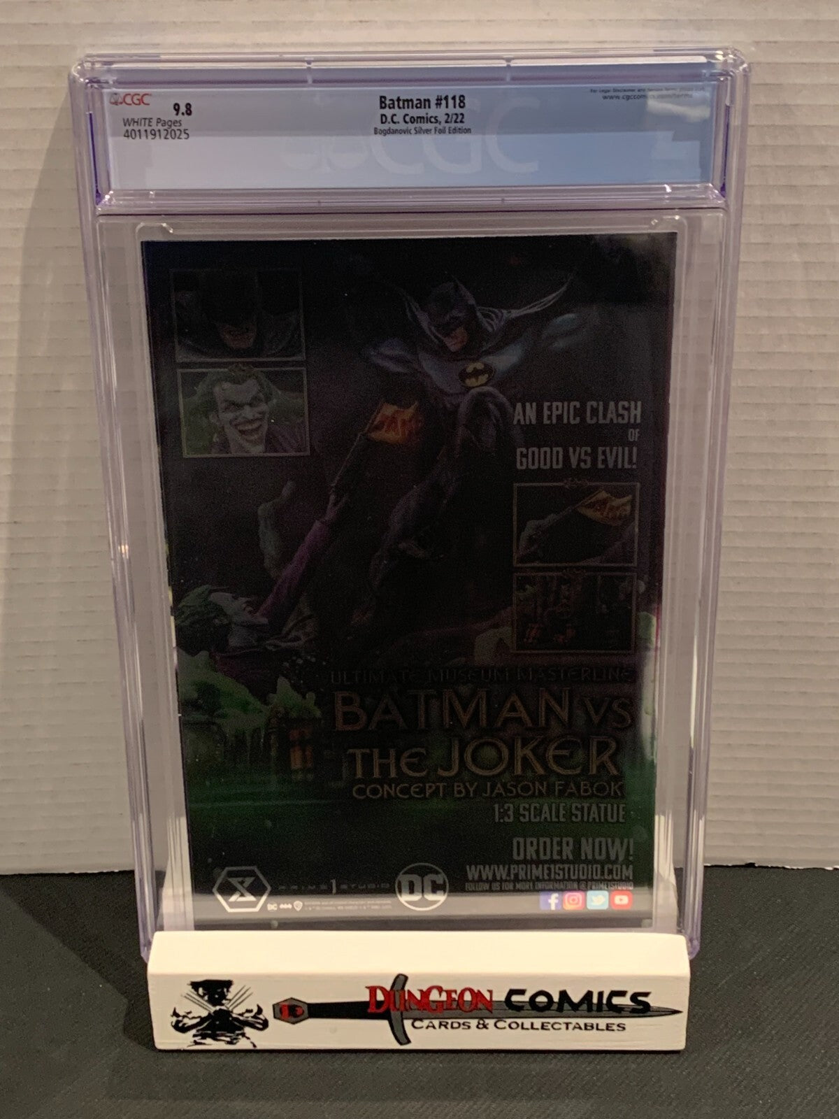 Batman # 118 CGC 9.8 Bogdanovic 1:100 Silver Foil Variant Homage DC [GC11]