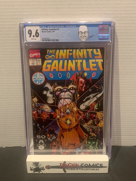 Infinity Gauntlet # 1 CGC 9.6 Marvel 1991 George Perez Label [GC17]