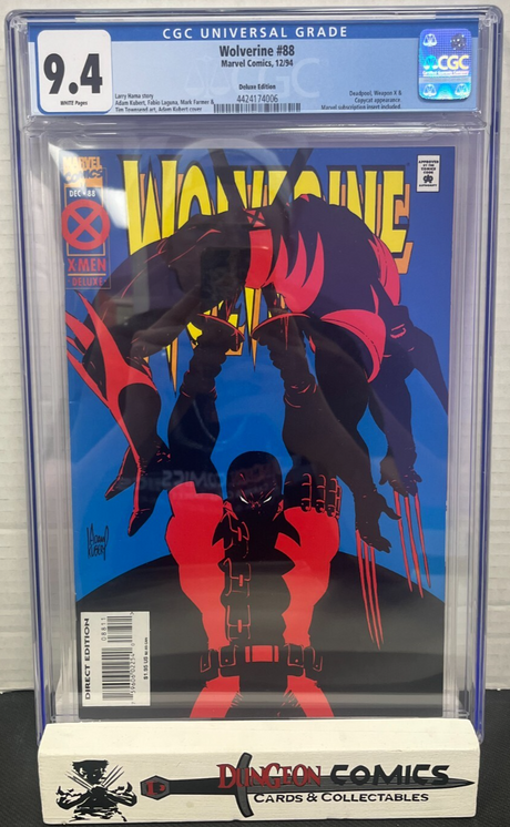 Wolverine # 88 Deluxe Edition CGC 9.4 Marvel 1994 Wolverine VS Deadpool [CR]