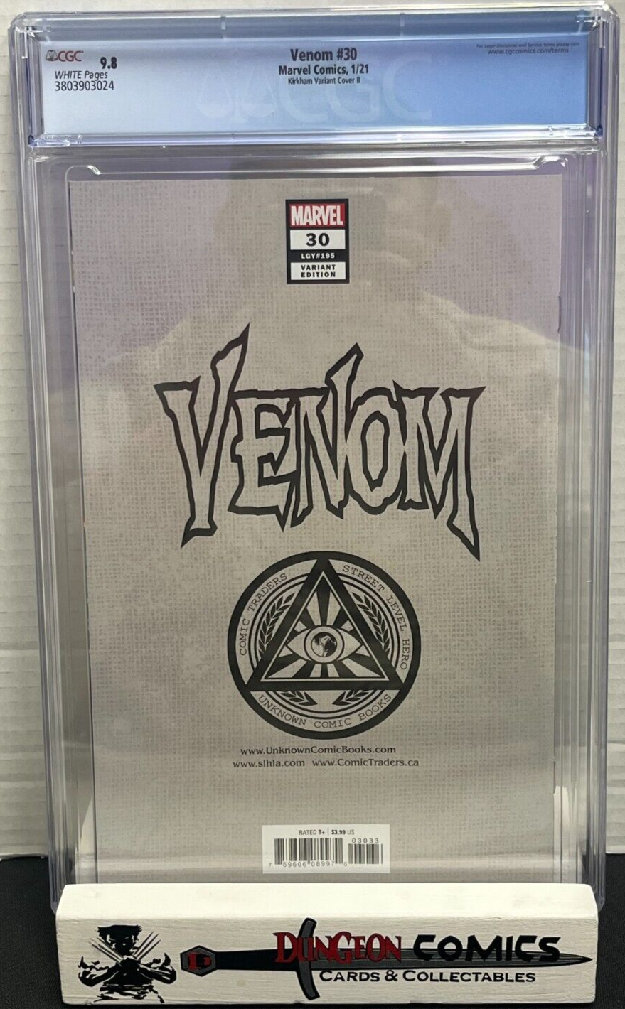 Venom # 30 Street Level Hero Kirkham Virgin Variant Cover B CGC 9.8 [GC37]