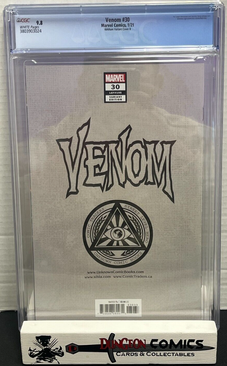 Venom # 30 Street Level Hero Kirkham Virgin Variant Cover B CGC 9.8 [GC37]
