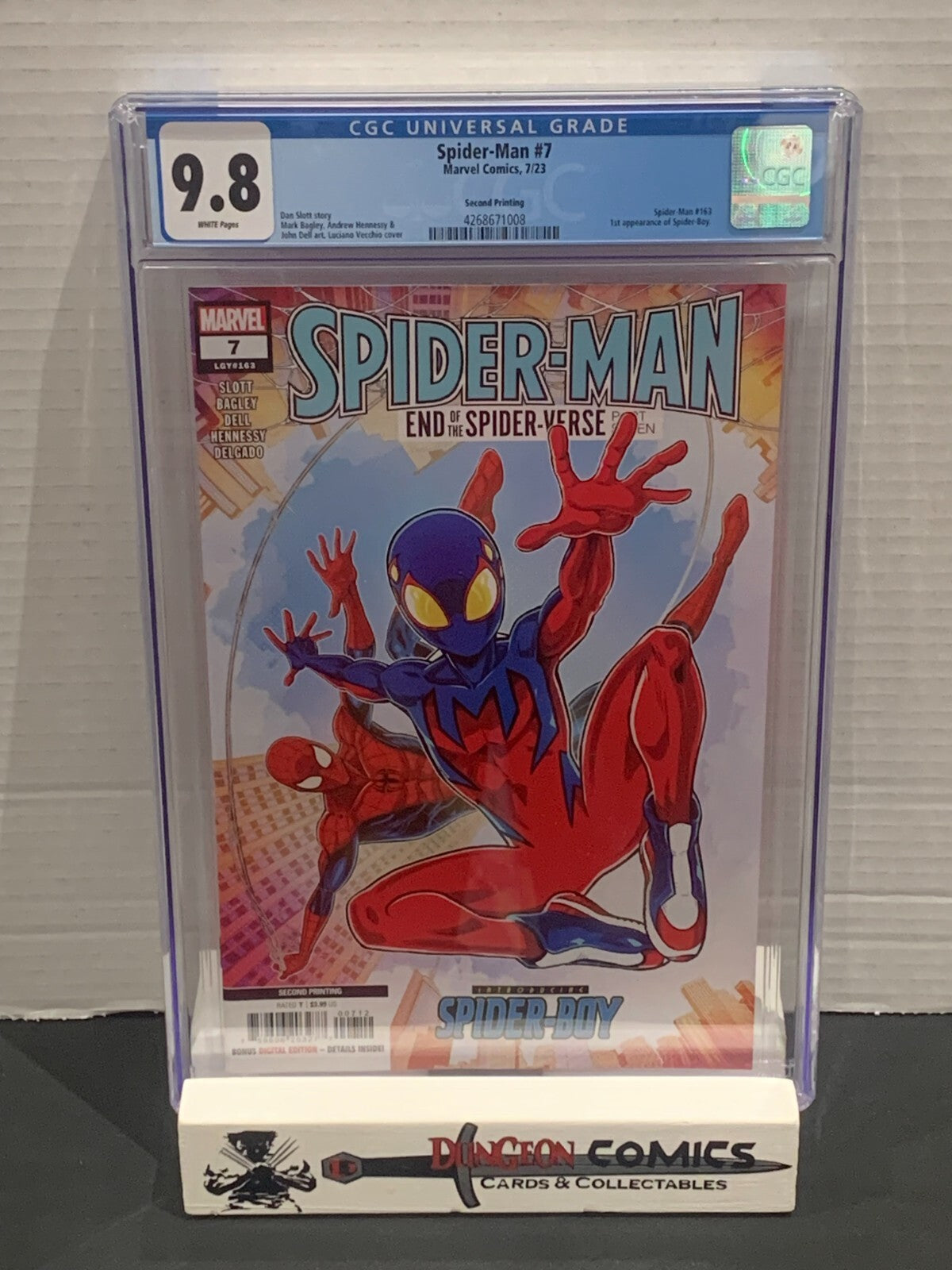 Spider-Man # 7 CGC 9.8 Second Printing 1st App of Spider-Boy Marvel 2023 [GC33]