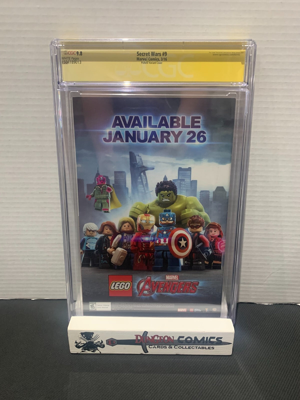 Secret Wars # 9 Pichelli Variant Cover CGC 9.8 2016 SS Jonathan Hickman [GC40]