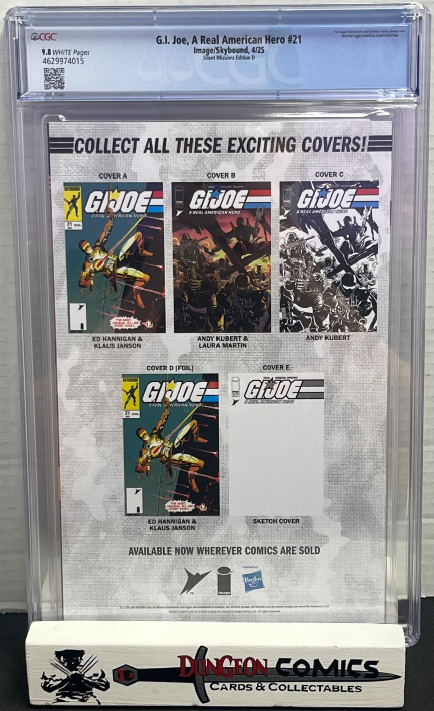 G.I. Joe A Real American Hero # 21 Silent Missions Edition D CGC 9.8 Image [CR]