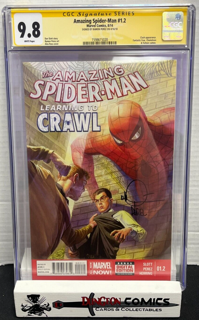 The Amazing Spider-Man # 1.2 Cover A CGC 9.8 2014 SS Ramon Perez [GC18]
